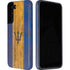 Barbados Flag Dark Wood Galaxy S22 Pro Case